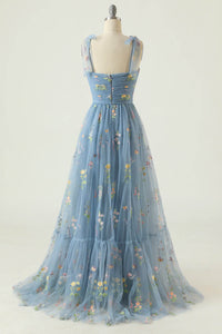 Floral Embroidered Long Prom Dress Romantic Sweetheart Party Gown Ms2510166