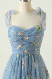 Floral Embroidered Long Prom Dress Romantic Sweetheart Party Gown Ms2510166