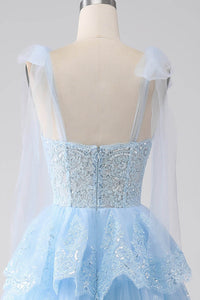 Vestido de Festa Longo Borgonha de Um Ombro com Fenda, Vestido Formal de Renda com Apliques para Adolescentes