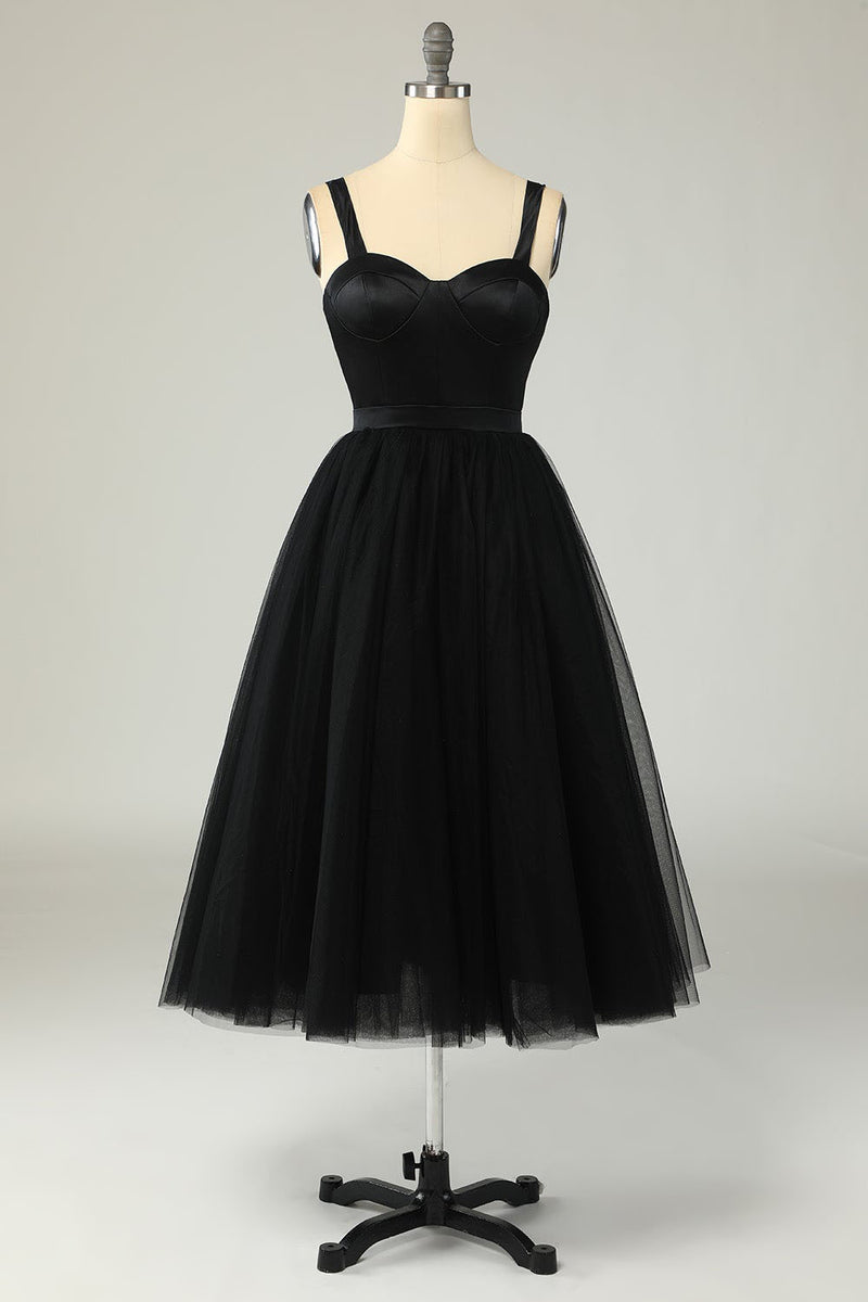 Light Blue Midi Tulle Prom Dress A Line Party Dress Ms2508251