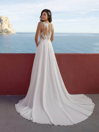 Langärmelige Brautkleider für die Braut, Brautkleider mit V-Ausschnitt, Spitzentüll, Brautkleider für Frauen mit Schleppe