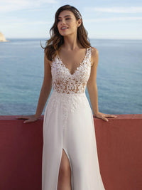 Langärmelige Brautkleider für die Braut, Brautkleider mit V-Ausschnitt, Spitzentüll, Brautkleider für Frauen mit Schleppe