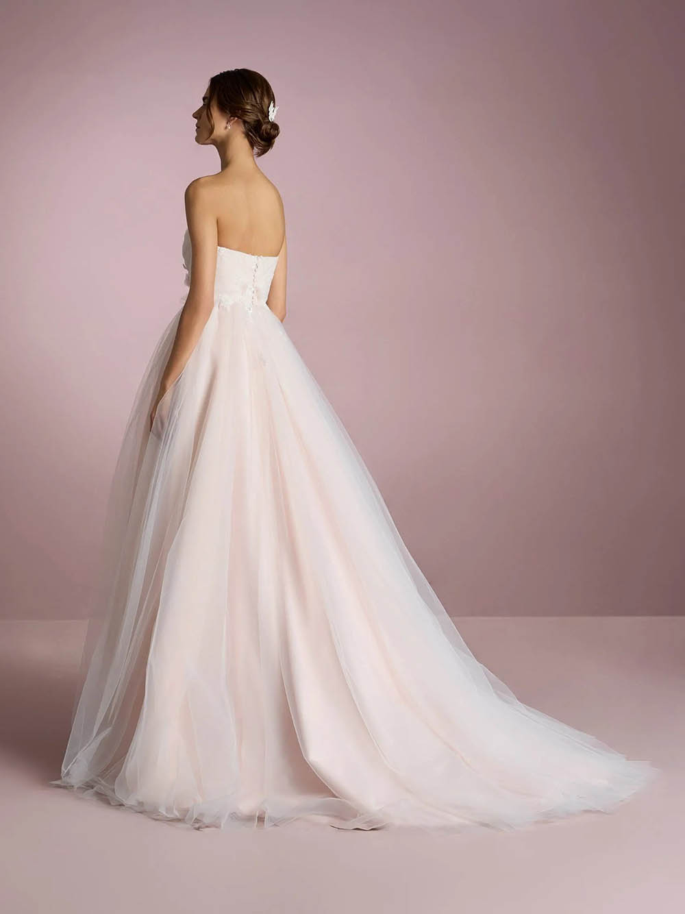 Sweetheart Tulle Wedding Dresses A-Line Bridal Gown with Flower Ms250921510