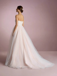 Sweetheart Tulle Wedding Dresses A-Line Bridal Gown with Flower Ms250921510