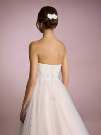 Sweetheart Tulle Wedding Dresses A-Line Bridal Gown with Flower Ms250921510