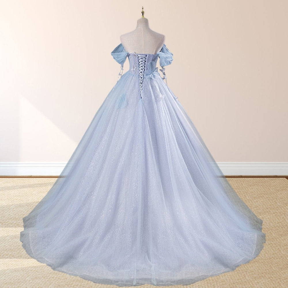Robe de Quinceanera en forme de cœur pour femme, robe de bal, bretelles spaghetti, dentelle, appliques, robes Sweet 16 pour adolescentes