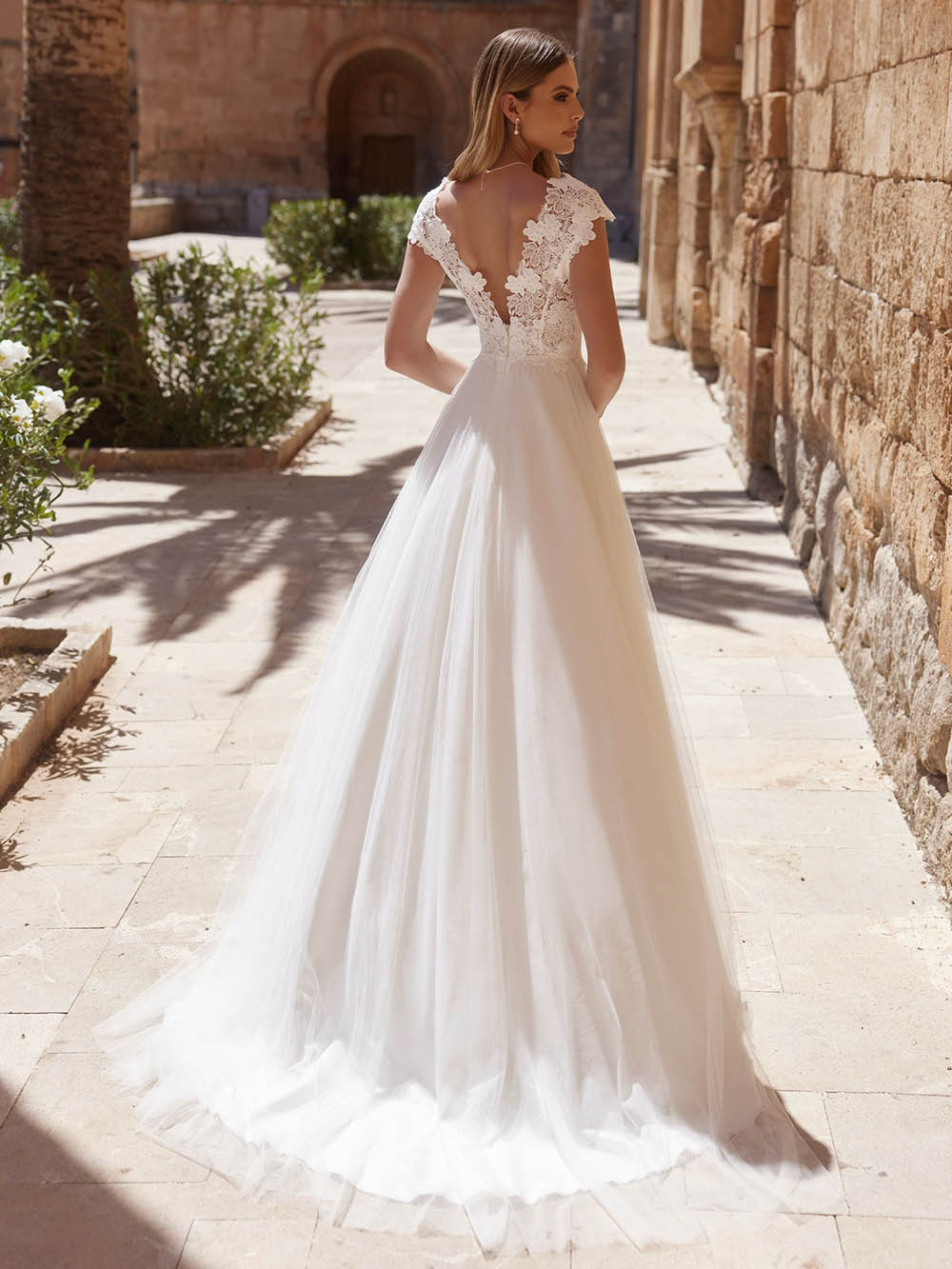 strapless open back dress Lace Wedding Dress Sleeves Open Back main image 0
