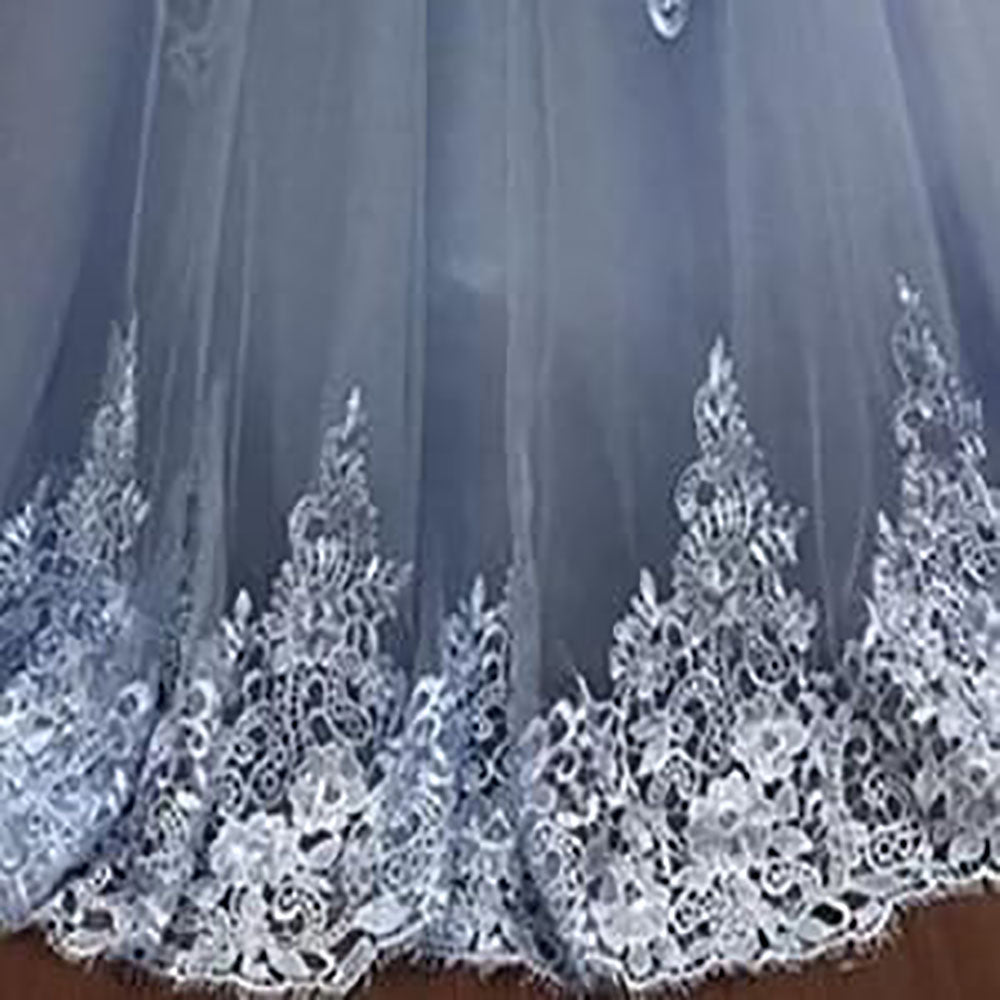 Abiti da Quinceanera da donna con scollo a cuore, applicazioni in pizzo, abito da ballo con maniche lunghe staccabili, abito da principessa per feste