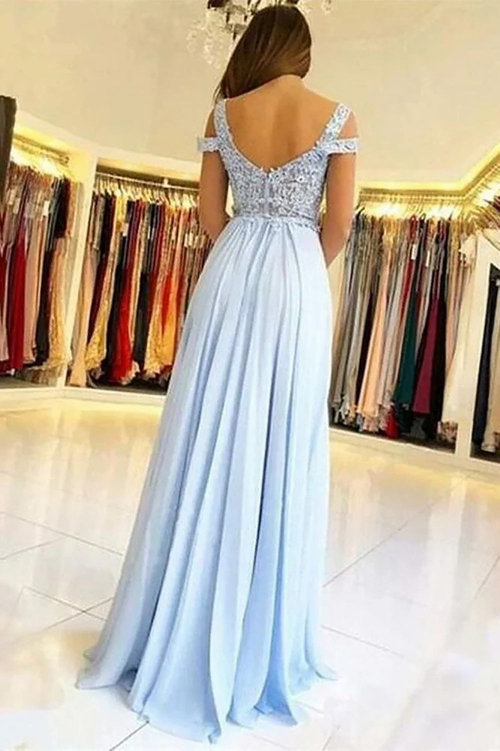 Einschultriges Pailletten-Ballkleid mit Schlitz Glitzer Langes Meerjungfrauen-Abendkleid Partykleid