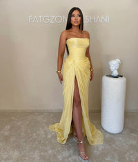 Robe de soirée élégante à volants verts pour femme, robe de soirée à col rond, robe de soirée formelle