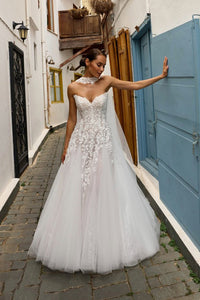 Luxury Wedding Dresses Cape Lace Appliques Ball Gown Bridal Dress Ms2602065