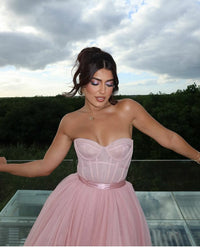 Vintage Tulle Midi Prom Dress Sweetheart Corset Party Gown Princess Cocktail Dress  Ms2506016