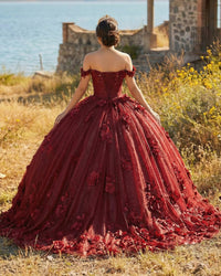 Robe de Quinceanera en forme de cœur pour femme, robe de bal, bretelles spaghetti, dentelle, appliques, robes Sweet 16 pour adolescentes