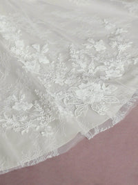 Lace Wedding Dresses Mermaid V Neck High Slit Bridal Dress Ms2509257