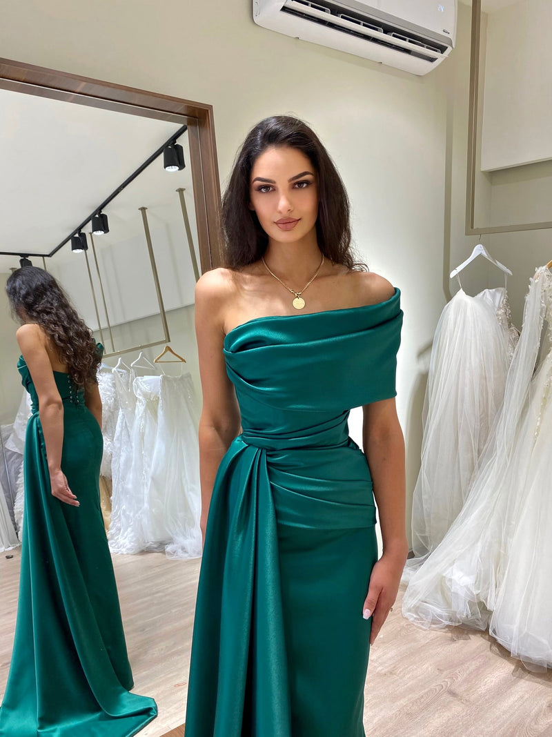 Vestido de fiesta con lentejuelas de manga larga y un hombro para mujer, vestido de graduación brillante con purpurina, vestido de cóctel para la noche