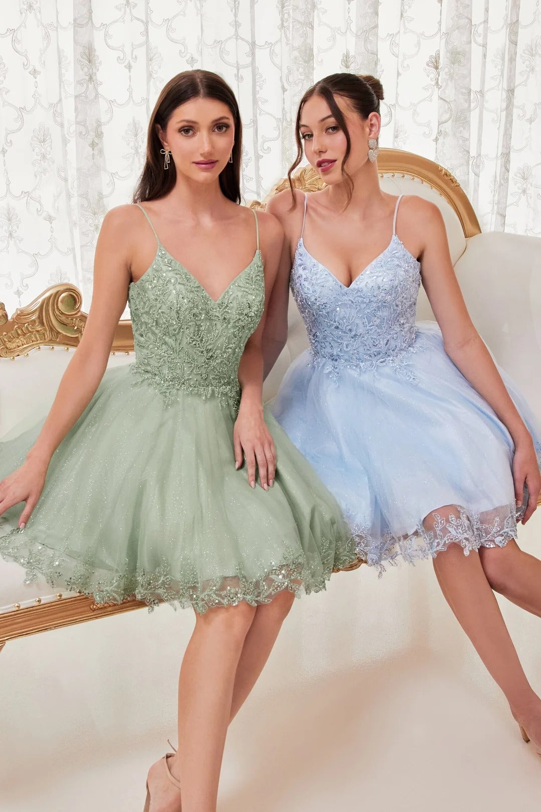 Vestidos de regreso a casa con lentejuelas brillantes 2025 para adolescentes, vestidos cortos con hombros descubiertos, de encaje en capas, vestidos de fiesta de cóctel