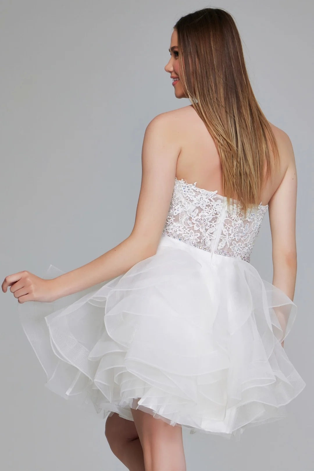 Vestidos de Volta a Casa com Lantejoulas Brilhantes 2025 para Adolescentes, Ombros Descobertos, Curto, em Camadas, com Renda, Vestidos de Baile, Vestido de Cocktail