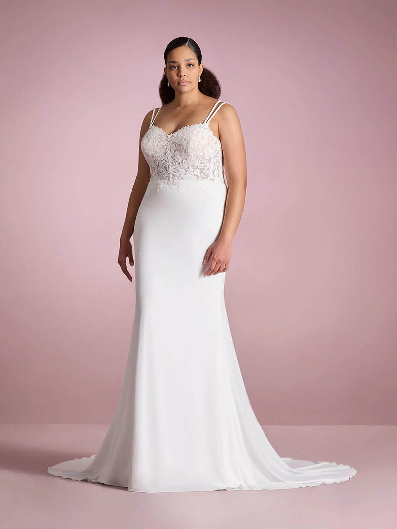Spaghetti Strap Mermaid Wedding Dresses with Lace Appliques Ms2509253