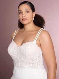 Spaghetti Strap Mermaid Wedding Dresses with Lace Appliques Ms2509253