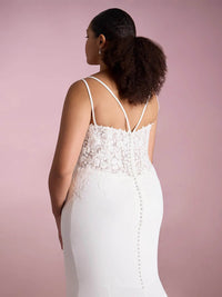 Spaghetti Strap Mermaid Wedding Dresses with Lace Appliques Ms2509253