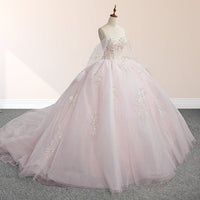 Vestidos de Quinceañera para Mujer con Escote Corazón, Vestido de Bola, Tirantes de Espagueti, Aplicación de Encaje, Vestidos Dulces 16 para Adolescentes