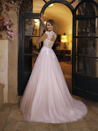 Langärmelige Brautkleider für die Braut, Brautkleider mit V-Ausschnitt, Spitzentüll, Brautkleider für Frauen mit Schleppe