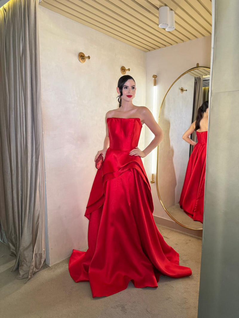 Vestido de Baile Azul Céu com Corpete de Renda, Decote Coração, Vestido de Aniversário em Chiffon com Camadas, Vestidos de Formatura para Adolescentes