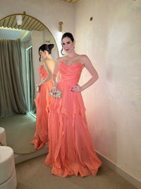 Einschultriges Pailletten-Ballkleid mit Schlitz Glitzer Langes Meerjungfrauen-Abendkleid Partykleid
