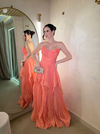 Einschultriges Pailletten-Ballkleid mit Schlitz Glitzer Langes Meerjungfrauen-Abendkleid Partykleid
