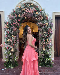 Einschultriges Pailletten-Ballkleid mit Schlitz Glitzer Langes Meerjungfrauen-Abendkleid Partykleid