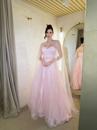 Ballkleid mit tiefem Ausschnitt und Spaghettiträgern, A-Linie, Tüll, Abendkleid, langes formelles Kleid für Damen