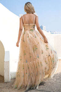 Floral Embroidered Long Prom Dress Romantic Sweetheart Party Gown Ms2510166