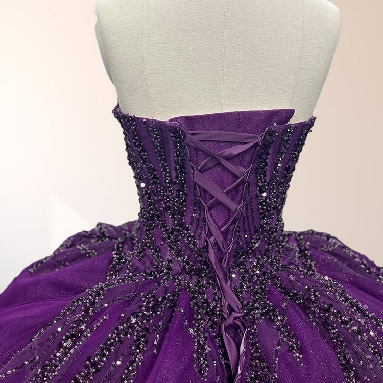 Robe de Quinceanera en forme de cœur pour femme, robe de bal, bretelles spaghetti, dentelle, appliques, robes Sweet 16 pour adolescentes