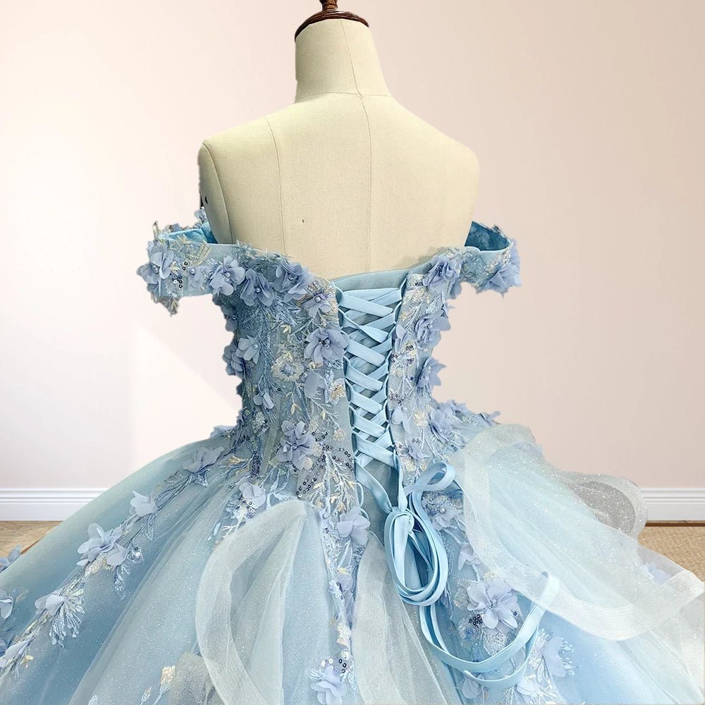 Damen Quinceanera-Kleid mit Herzausschnitt, Ballkleid, Spaghettiträger, Spitzenapplikationen, Sweet 16-Kleider für Teenager