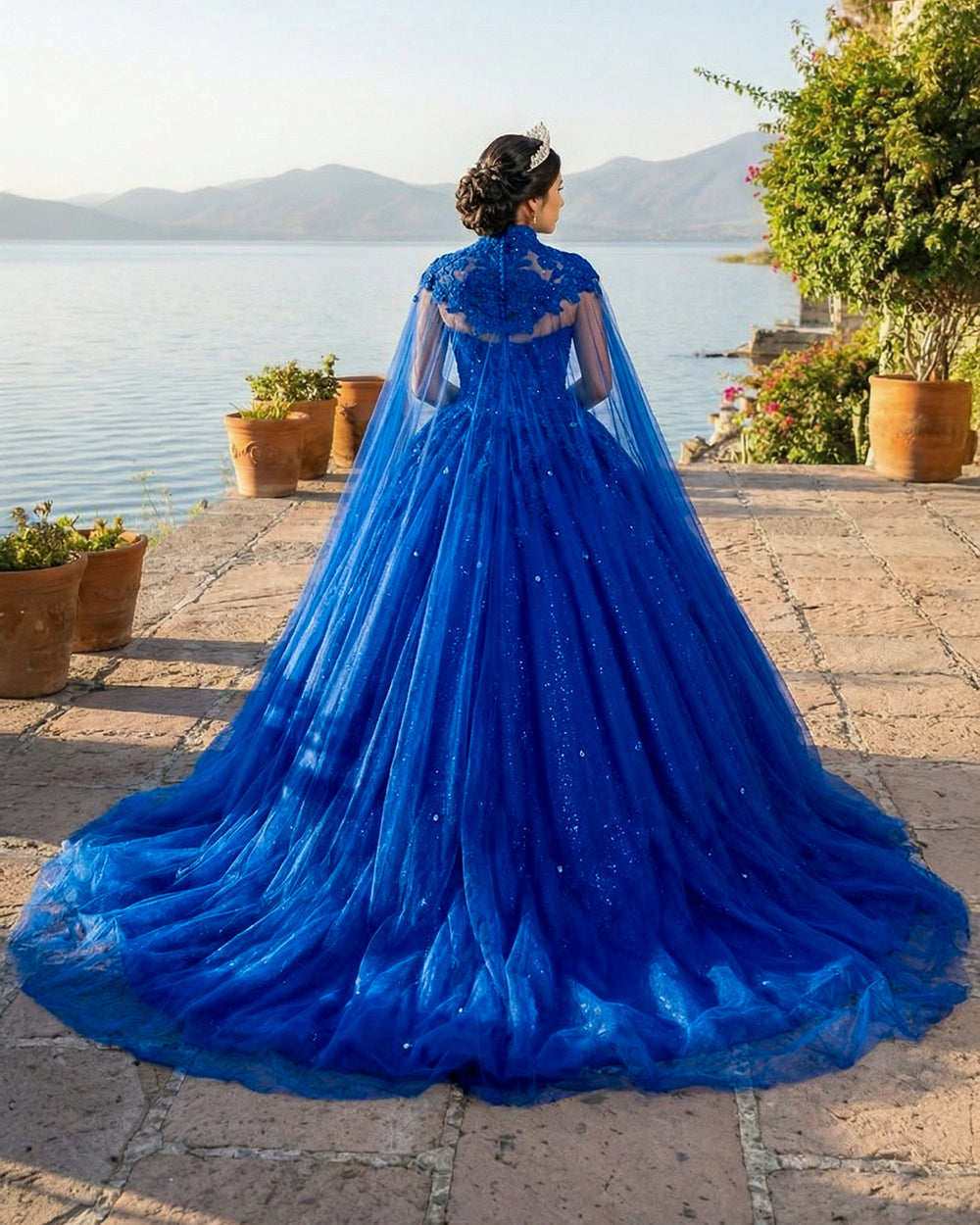 Vestidos de Quinceañera para Mujer con Escote Corazón, Vestido de Bola, Tirantes de Espagueti, Aplicación de Encaje, Vestidos Dulces 16 para Adolescentes
