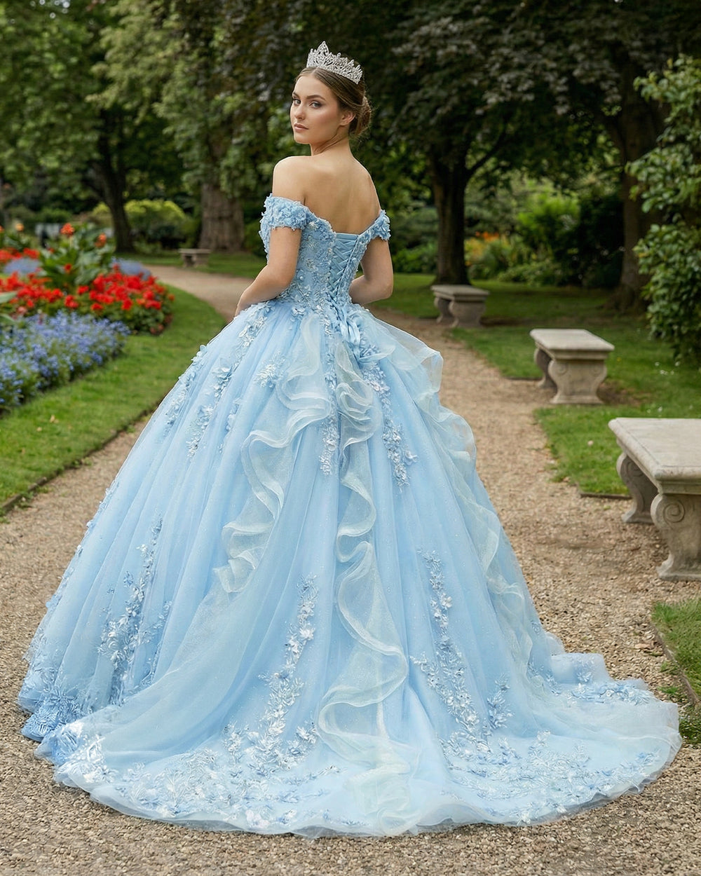 Damen Quinceanera-Kleid mit Herzausschnitt, Ballkleid, Spaghettiträger, Spitzenapplikationen, Sweet 16-Kleider für Teenager