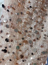Sequin Long Sleeve Prom Dress Off Shoulder Satin Slit Party Gown Mermaid Evening Dress Ms205111