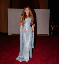 Long Bodycon Prom Dress Strapless Slit Evening Formal Gown with Shawl Ms26041461