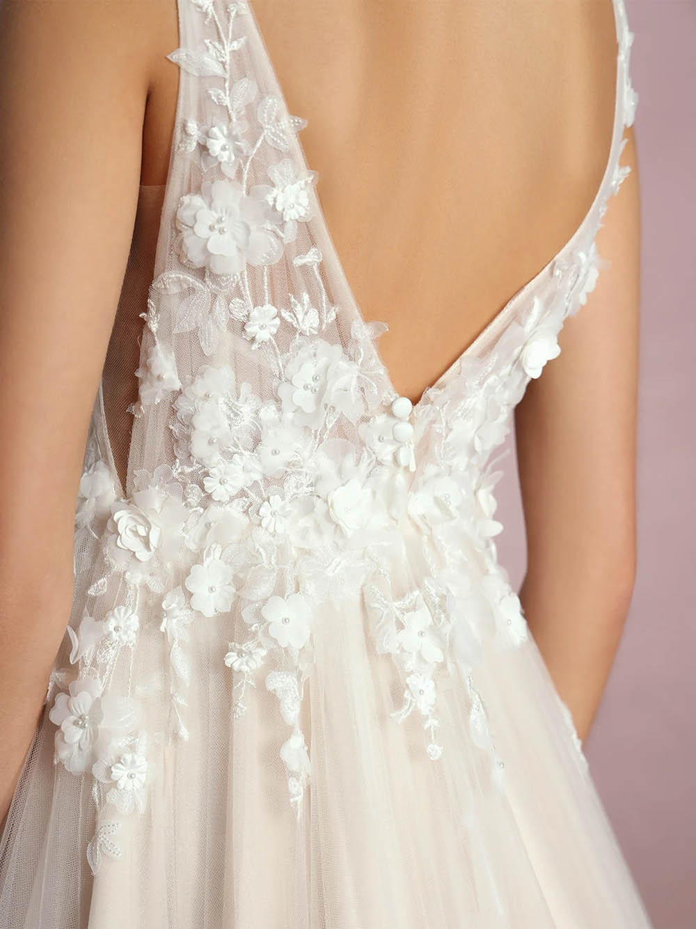 Langärmelige Brautkleider für die Braut, Brautkleider mit V-Ausschnitt, Spitzentüll, Brautkleider für Frauen mit Schleppe